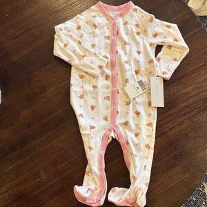 Ralph Lauren White and Pink Floral Kids Footie